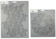 2 Floral Leaves Quilting Stencils Wisteria Vine Flower Quilt Patterns Stencil