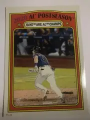 2021 Topps Heritage Postseason Heroes Jumbo 48/49 5x7 Mike Brosseau Rays 22