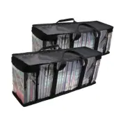 DVD Case Storage Bag CD Holders Storage Cases Holds 60 DVD BluRay 2 Set