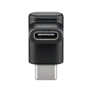 Goobay USB-C to USB-C Adapter 90 degree plug for USB-C cables - Black - Black