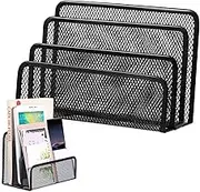 Tofficu Vertical File Organizer Desk Book Rack with Open Design for Easy Access Smooth Surface Filleted Corners for Letters Magazines and Brochures