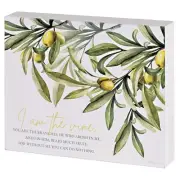 Dicksons I Am The Vine - Olive Branch - 9.4 x 7.7 Inch MDF Wood Block Sign
