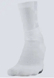 UNDER ARMOUR Playmaker White Grey Crew Basketball Socks Mens Sz M Fits Shoe 4-8