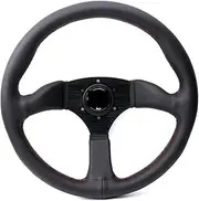 JDM Style Spoon Steering Wheel 14inch/350mm Leather Racing Drifting Steering Wheel