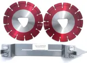 2PK-12" Husqvarna Soff-Cut Diamond Blade+1Skid Plate Asphalt Green Concret-BEST