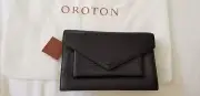OROTON Deluxe all Black Clutch Bag - New with Tags.