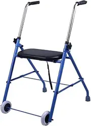 Walker,Two Wheeled Walker with Seat, Lightweight Travel Walker for Men and Women Aluminum Alloy Little Surprise