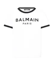 Balmain Kids Logo Appliqué Crewneck T-Shirt 8Y,14Y,10Y white