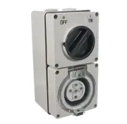 NLS 66CV520 - 5 Pin 20Amp Switched Socket Outlet IP66 30494