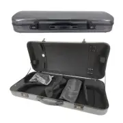 New Black Carbon Fiber Violin Case Viola Case Combination Lock Thic Padding