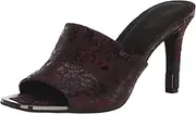 [DKNY] Women's Open Leather Square Toe Sandal Heeled