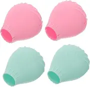 4pcs Makeup Brush Set Foundation Travel Sleeve Make up Brush Holder Organizer Concealer Cover up Brush Silicone Make up Brush Cover Makeup Brush Bag Brush Holder Cap Brush Case