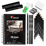 Complete Sketchbook Kit with Sketch Book A5 and Pencils - 8 Drawing Pencils, ...