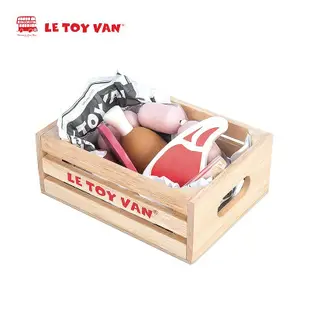 英國LE TOY VAN水果蔬菜肉食木制過家家玩具兒童仿真盒子 購物車