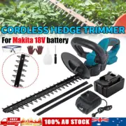 18V Cordless Hedge Trimmer Garden Tree Grass Pruner Cutter 46CM Battery Charger
