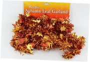 FR Metallic Autumn Leaf Garland Party Accessory (1 count) (1/Pkg)