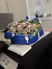 Gucci Flashtrek Sneakers With Removable Crystals Blue Green Brand New Size 37
