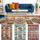 Extra Large Woolen Rug Multi Rainbow Diamond Kilim Carpet Non Shed Hall Runner
