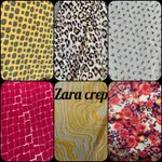 ZARA CREP MATERIAL ZARA CREP FABRIC 圖案進口面紗材料上衣面料儀表零售材料上衣面料上衣