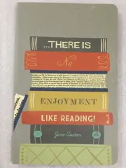 Compendium 'There Is No Enjoyment Like Reading' Lined Notebook Journal NEW