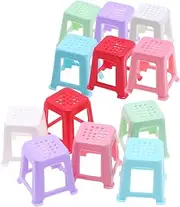 ERINGOGO Portable Easel Stands 12pcs Mini Canvas Holders Nesting Stools for Artists Crafts Dollhouse Photo Display