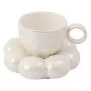 Flower Coffee Cup & Saucer Set Cute Mug & Saucer Set Ceramic Coffee Cup8695