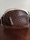 Diophy Purse brown NWT triangle Vegan Leather Large Handbag Tote Shoulder Bag