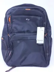 Solo Urban Backpack, 12 1/2 x 8 1/2 x 18 1/2, Black, Orange Accents (USLUBN7014)