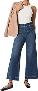 [Zrfjfgksw] Curvachic Jeans, Curvachic Tummy Control Cropped Wide-Leg Jeans, High Waisted Straight Leg Stretchy (Blue-Lengthened,XL)