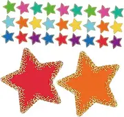 LALAFINA 108 Sheet Classroom Bulletin Board Star Cutout with Colorful Dot Borders for Craft Wall Decorations and Home Decor Great for Teachers and Students