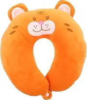 ULTECHNOVO Travel Neck Pillow Cute Cartoon Tiger U Shaped Neck Support for Car Airplane for Relief Ergonomic Design for Comfortable Sleeping Napping