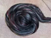 80/20 Merino/Silk Blended Wool Roving Poppy Seed 4 oz