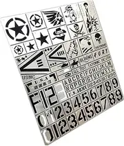 Spray Board Spray Stencil Hobby Tools, Stainless Steel Stencil, Fits 1/35 Scale Military USA Armed Vehicle Model Kit