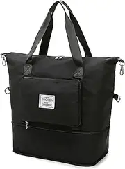 [Disumos] Foldable Travel Bag - Large Capacity Tote Bag for Women - Wet and Dry Separation Gym Duffle Bag - Suitable for Weekend Overnight Travel