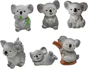 Parliky Micro Landscape Koala Miniatures Stuffed Koala Resin Toy Garden Ornaments Plush Toy Australia Desktop Dec