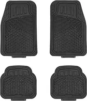 Amazon Basics 4 Piece Heavy Duty Floor Mat, Black