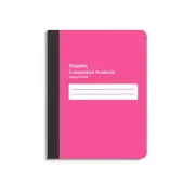 Staples Composition Notebook 9.75" x 7.5" College Ruled 70 Sh. Pink (24488)