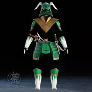Sengoku Green Ranger Costume 3D Printed PLA Magnets Included