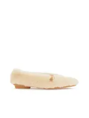 Ferragamo Shearling Ballet Flats