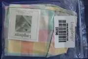 Longaberger Pastel Plaid Single-Handle Small Fruit Basket Liner #2307848 NEW