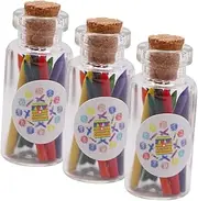 CVUTOVO 3 Set Miniature Crayons Decorative Colored Crayons in Bottles for Mini House Layout Props and Micro Landscape Decor