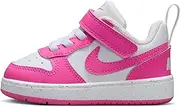 [Nike] Court Borough Low Recraft Baby/Toddler Shoes (DV5458-123, White/Laser Fuchsia)
