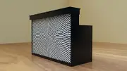 Home Bar Intricate Bone Inlay Bar Counter – Statement Furniture Piece