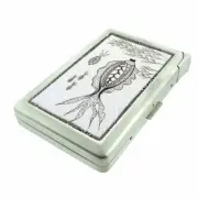 Fish Art Em1 Cigarette Case with Built in Lighter Metal Wallet