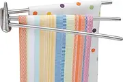 Better Houseware 2490 Wall-Mounted 3-Arm Stainless-Steel Towel Bar