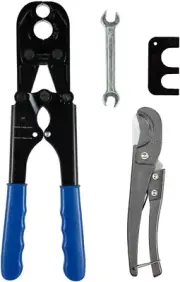 PEX Crimping Tool,1/2Inch,3/4Inch Combo Crimp Copper Rings Tool, Conforms to AST