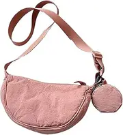 [Generic] Small Nylon Crescent Bag - Casual Stylish Shoulder Bag for Women Men - Nylon Crescent Purses Bag, Adjustable Compact Storage for Travel Dates Work