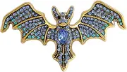 [GYRMMUE] Gothic Bat Brooch,Vintage Crystal Vampire Lapel Pins Punk Style Bat Collar Pin Goth Mysterious Witch Jewelry Halloween Party Jacket Clothes Hat Accessories for Women