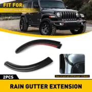 Hardtop Rain Diverters Rail Extension Gutter for 2018-2021 Wrangler Jeep JL JT (for: Jeep)