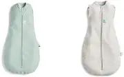 Ergopouch Organic Cotton Cocoon Swaddle Bag Bundle, 0.2 & 1.0 TOG, for Newbor...